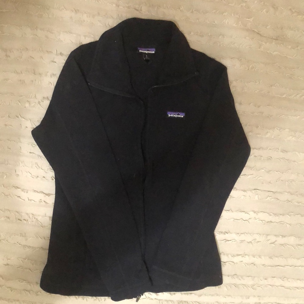 Patagonia Fleece Zip Up Sweater Black Size Small S
